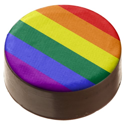 Rainbow Pride Flag Chocolate Dipped Oreo