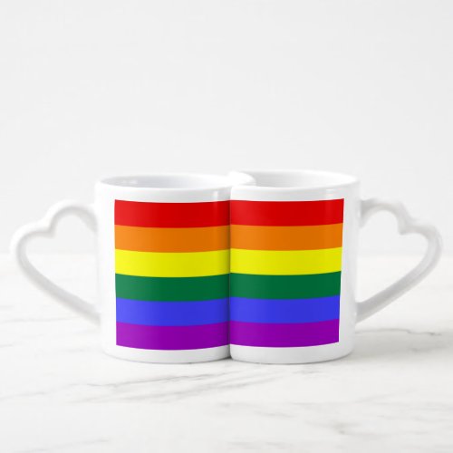 Rainbow Pride Flag Coffee Mug Set