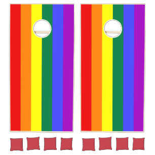 Rainbow Pride Flag Cornhole Set