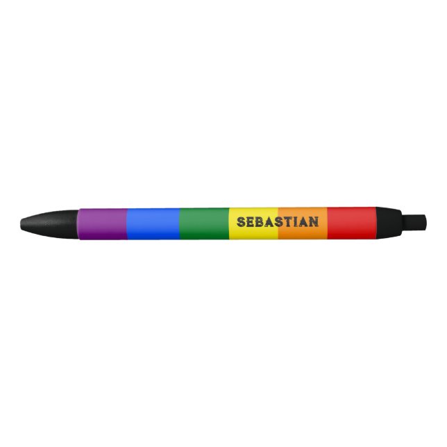 Rainbow Pride Flag Customizable Name Pen (Front)