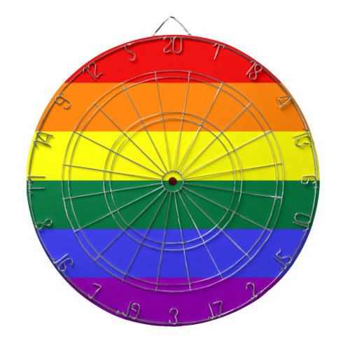 Rainbow Pride Flag Dartboard