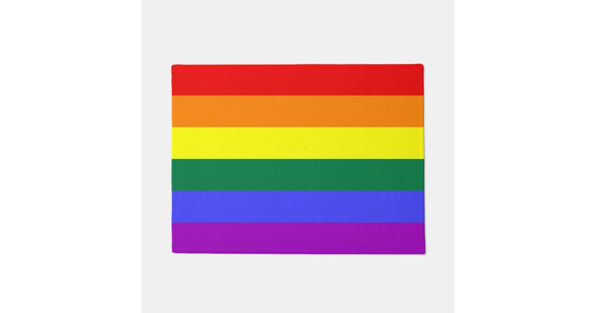 Rainbow Pride Flag Doormat Zazzle