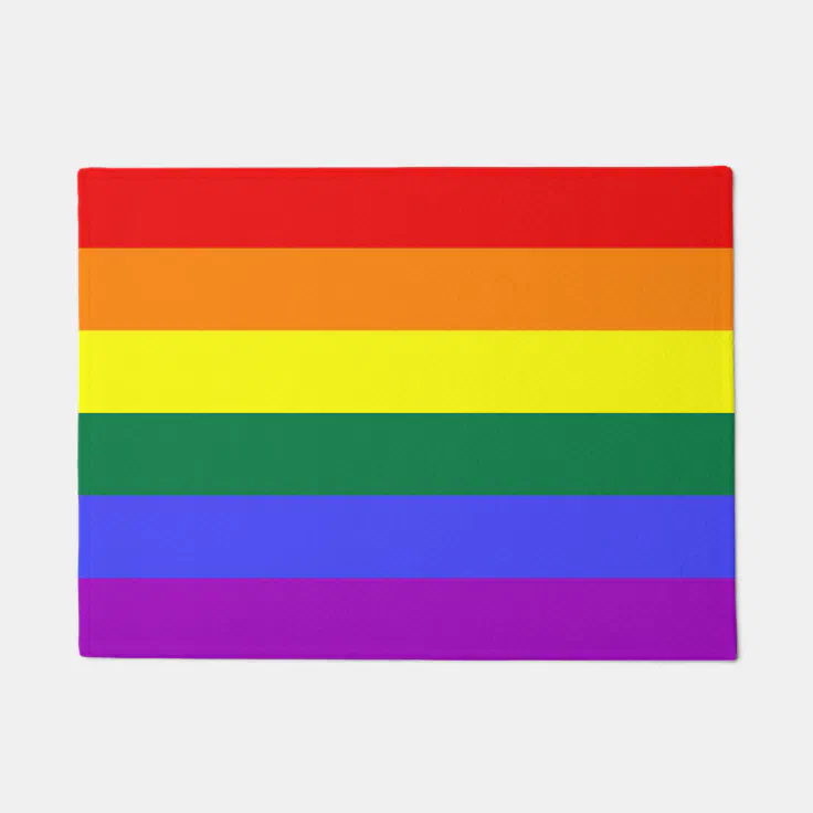 Rainbow Pride Flag Doormat Zazzle