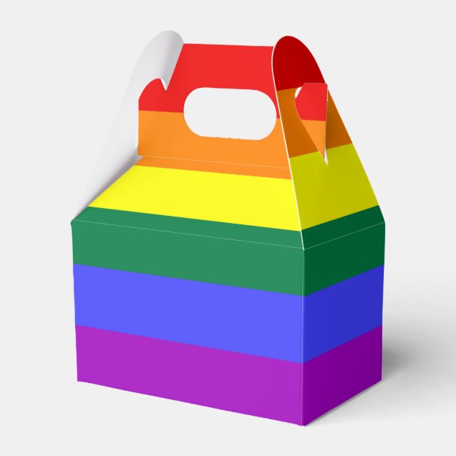 Rainbow Pride Flag Favor Boxes (Front Side)