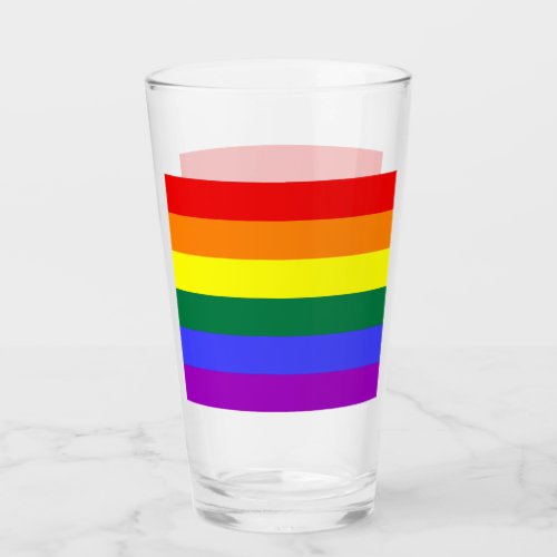 Rainbow Pride Flag Glass