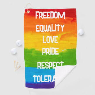 Rainbow Pride Flag Golf Towel • LGBTQ+ Gay Lesbian