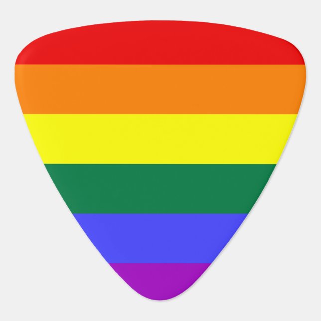 Rainbow Pride Flag Guitar Pick (Front)