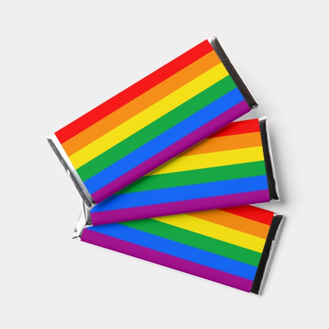 Rainbow Pride Flag Hershey Bar Favors (Front)