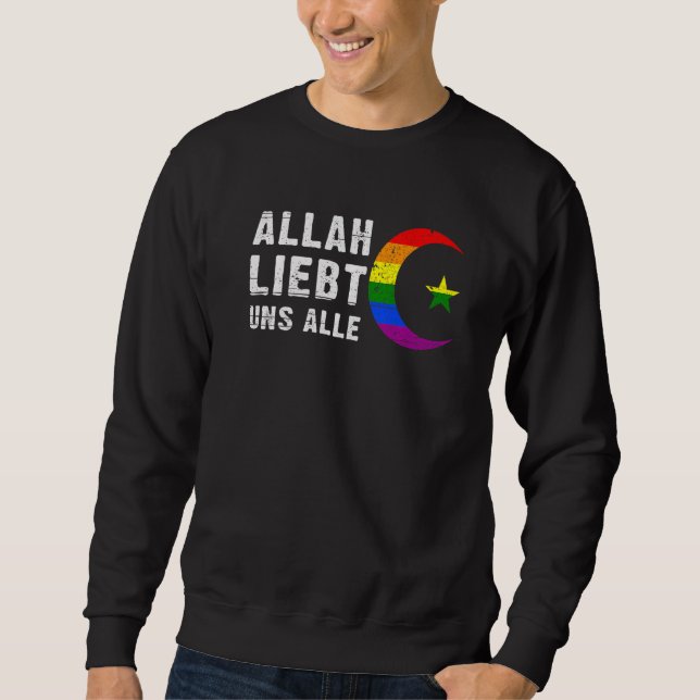 Rainbow Pride Flag Hilal crescent moon Islam  1 Sweatshirt (Front)