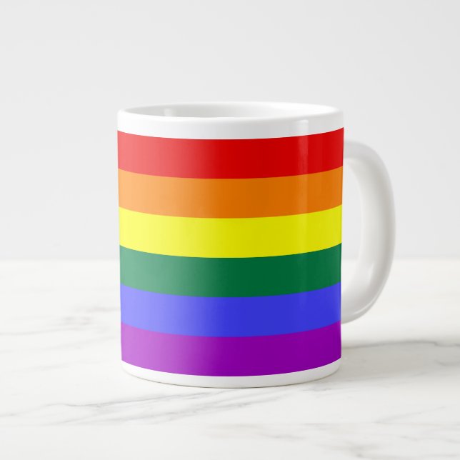 Rainbow Pride Flag Jumbo Mug (Front Right)