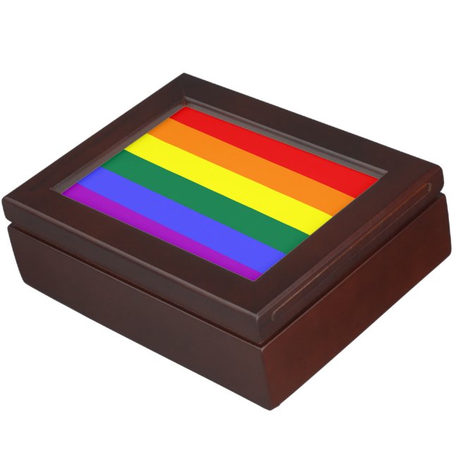 Rainbow Pride Flag Keepsake Box (Side)