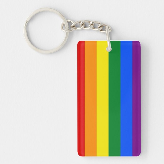 Rainbow Pride Flag Keychain (Front)