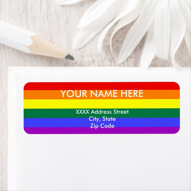 Rainbow Pride Flag Label (Insitu)