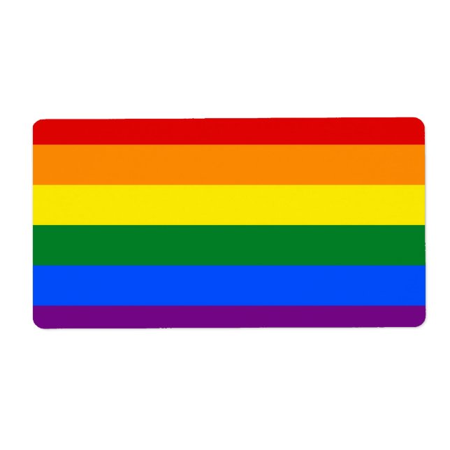Rainbow Pride Flag Label (Front)