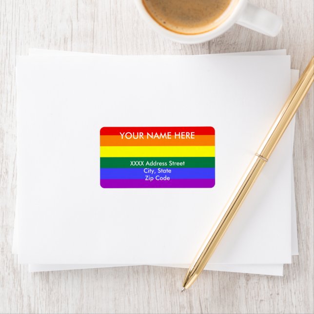 Rainbow Pride Flag Label (Insitu)