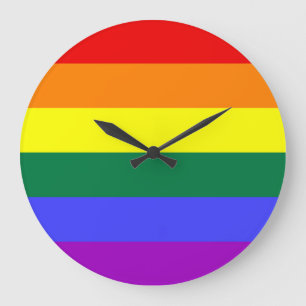 Rainbow Pride Flag Large Clock