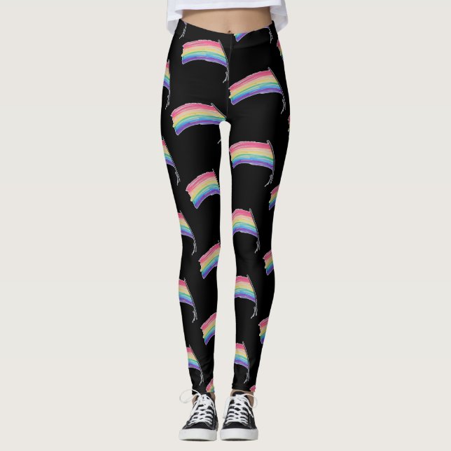 Rainbow Pride Flag Leggings (Front)