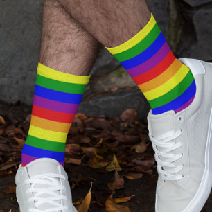 Rainbow Pride Flag LGBTQ All Over Socks
