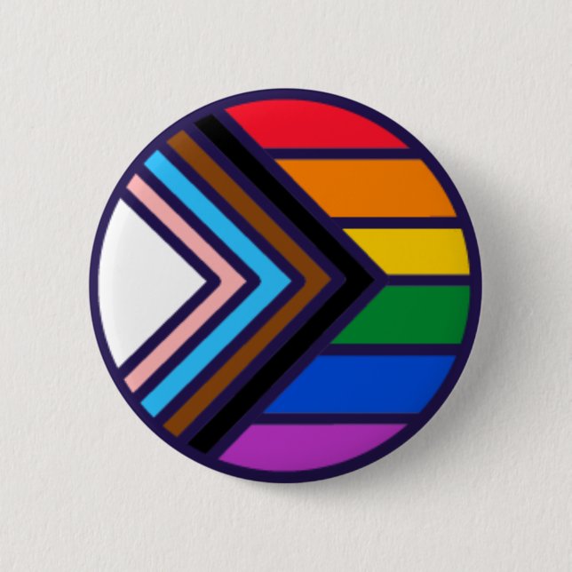 Rainbow Pride Flag LGBTQ+ Button (Front)