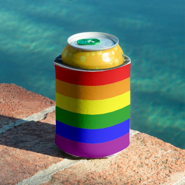 Rainbow Pride Flag LGBTQIA+ Can Cooler (In Situ Pool)