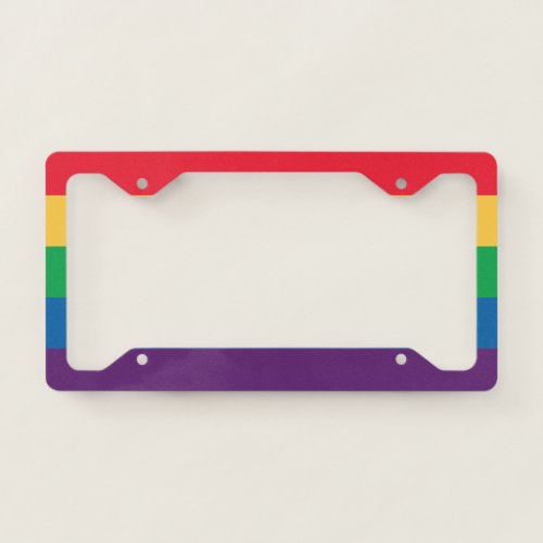 Rainbow Pride Flag License Plate Frame