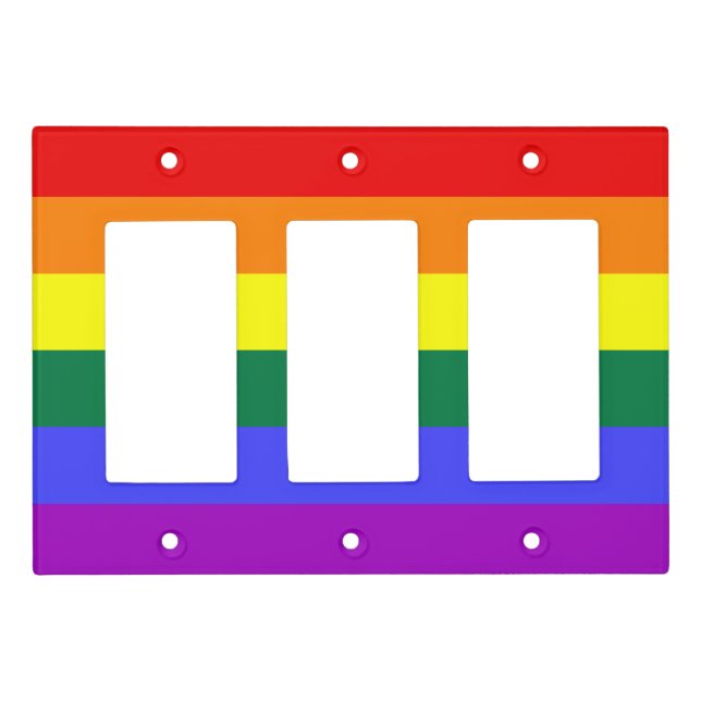 Rainbow Pride Flag Light Switch Cover (Front)