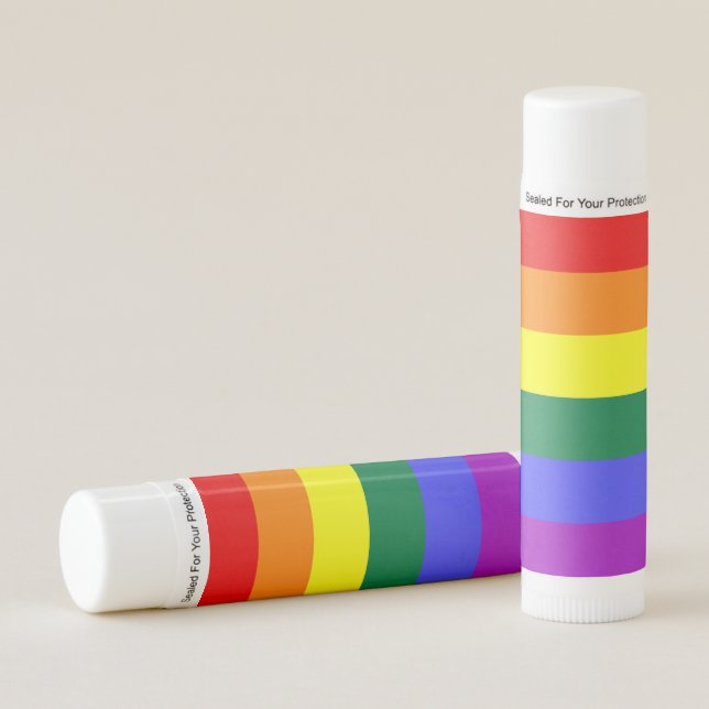 Rainbow Pride Flag Lip Balm (Front)