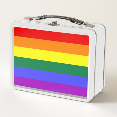 Rainbow Pride Flag Metal Lunch Box