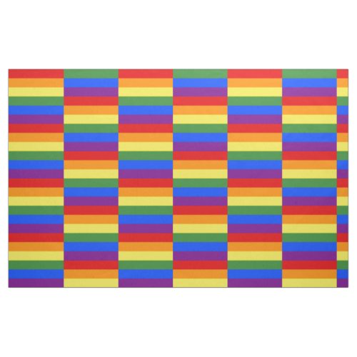 Rainbow Pride Flag Pattern Geometric Fabric