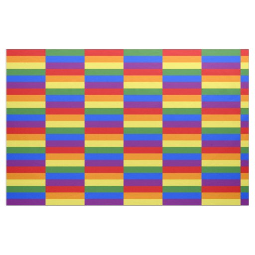 Rainbow Pride Flag Pattern Geometric Fabric