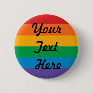 Rainbow Pride Flag Pinback Button