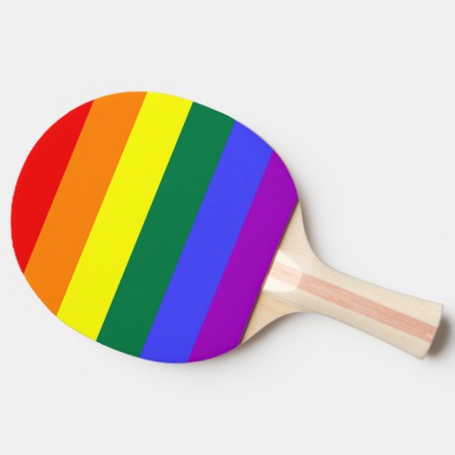 Rainbow Pride Flag Ping Pong Paddle