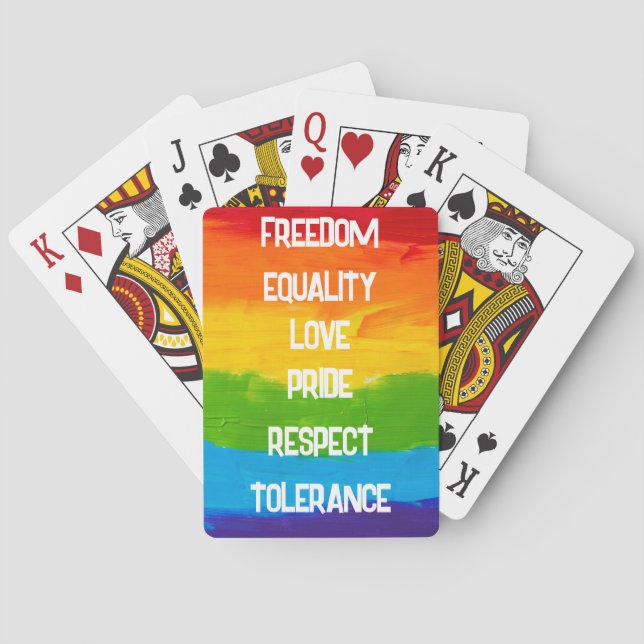 Rainbow Pride Flag Poker Cards – Colorful LGBT (Back)