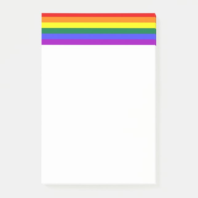 Rainbow Pride Flag Post-it Notes (Front)