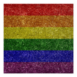 Rainbow pride flag poster