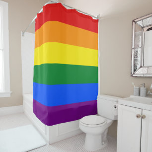 Rainbow Pride Flag Shower Curtain