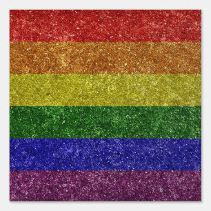Rainbow pride flag sign