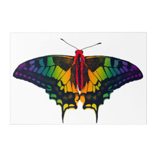 Rainbow Pride Flag Swallowtail Butterfly Acrylic Print
