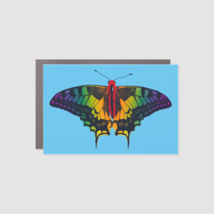 Rainbow Pride Flag Swallowtail Butterfly Car Magnet