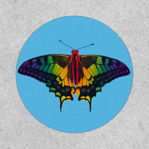 Rainbow Pride Flag Swallowtail Butterfly Patch