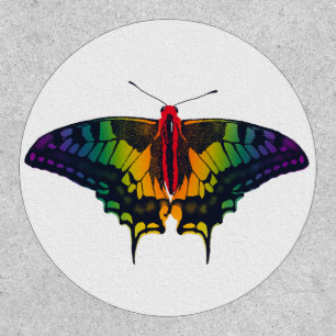 Rainbow Pride Flag Swallowtail Butterfly Patch