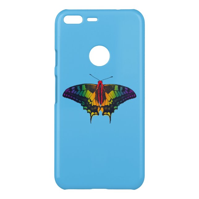 Rainbow Pride Flag Swallowtail Butterfly Uncommon Google Pixel XL Case (Back)