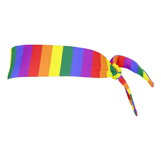 Rainbow Pride Flag Tie Headband (Rotate 90)