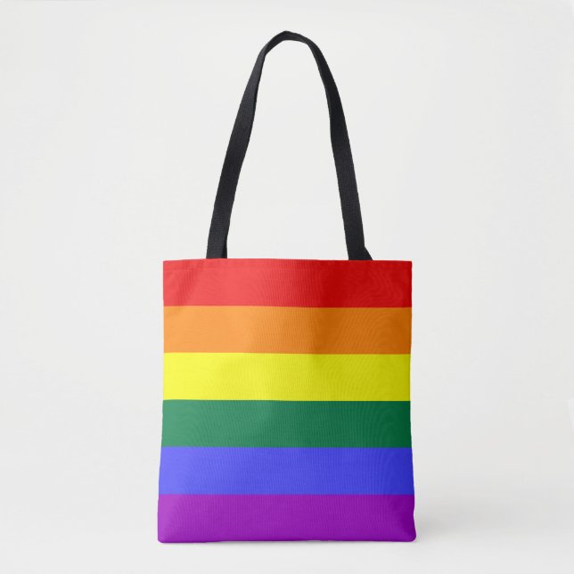 Rainbow Pride Flag Tote Bag (Front)
