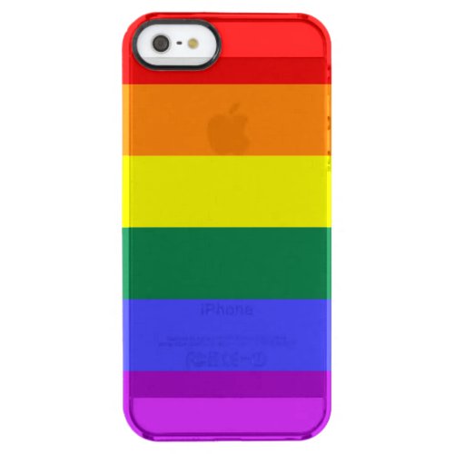 Rainbow Pride Flag Clear iPhone SE55s Case