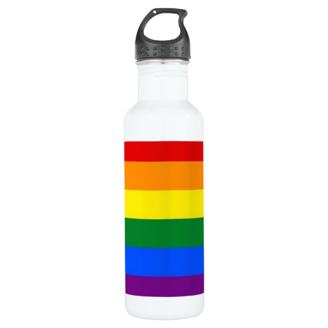 Rainbow Pride Flag Water Bottle (Front)