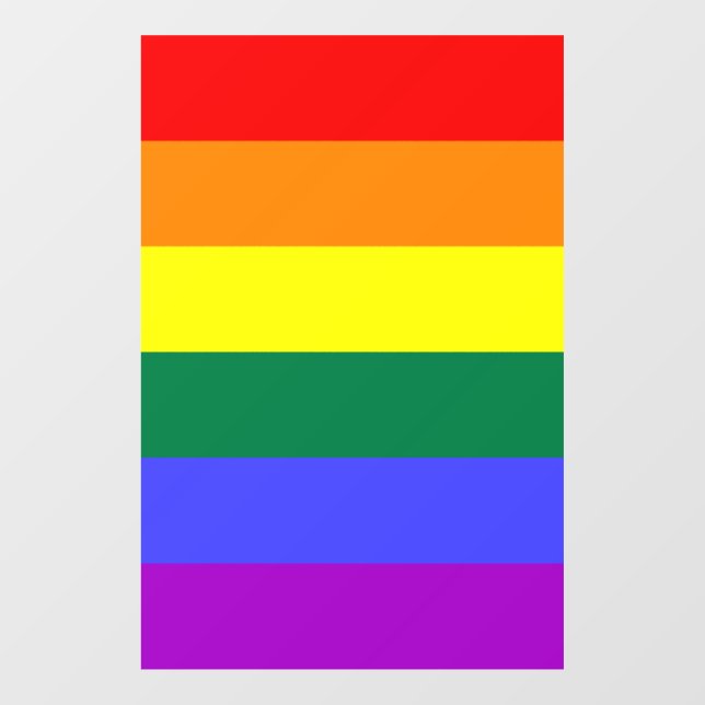 Rainbow Pride Flag Window Cling (Sheet)