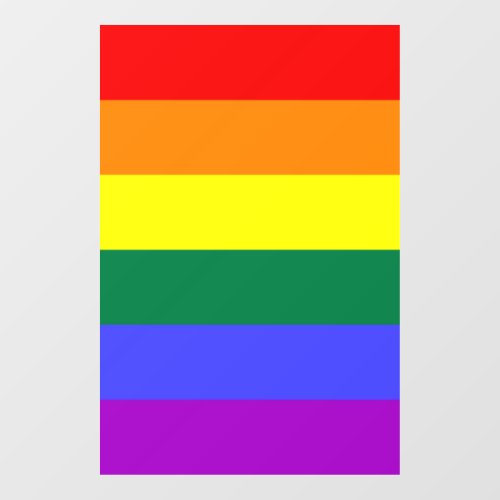 Rainbow Pride Flag  Window Cling