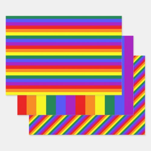 Rainbow Pride Flag Wrapping Paper Sheets