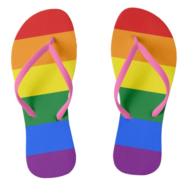 Rainbow Pride Flip Flops (Footbed)